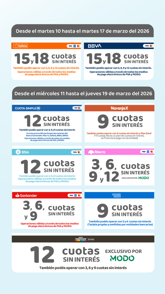 Promociones vigentes 