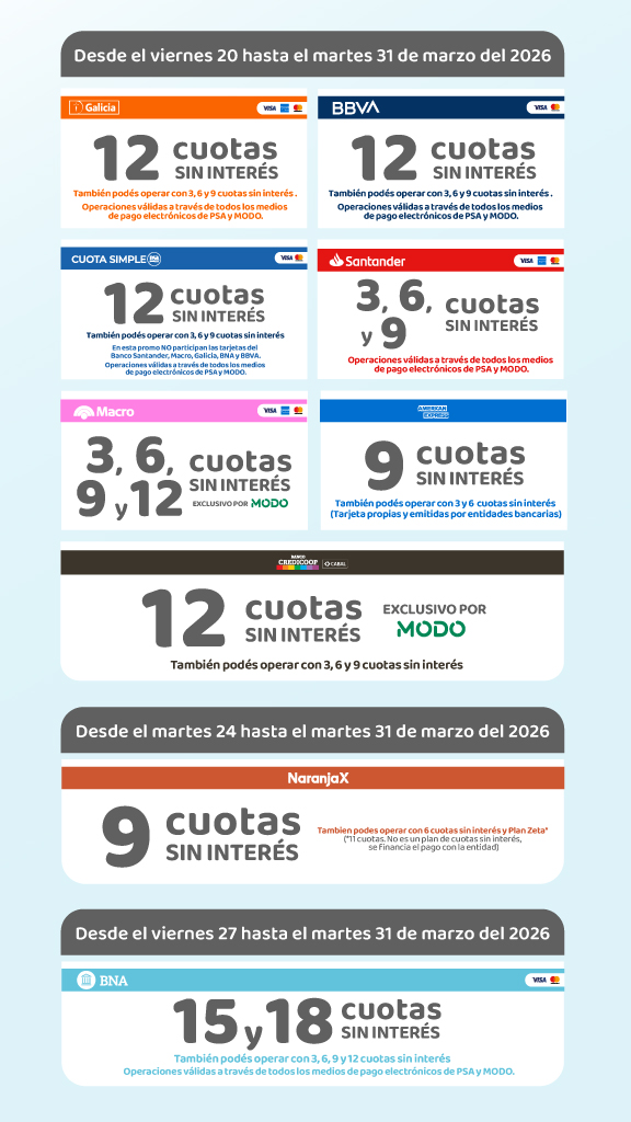 Promociones vigentes 